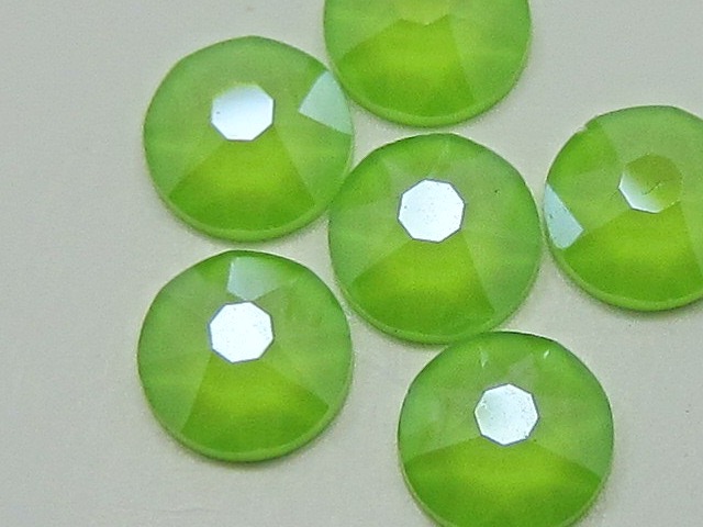 1 Gross 12ss CRYSTAL LIME LACQUER FLATBACK European Rhinestones